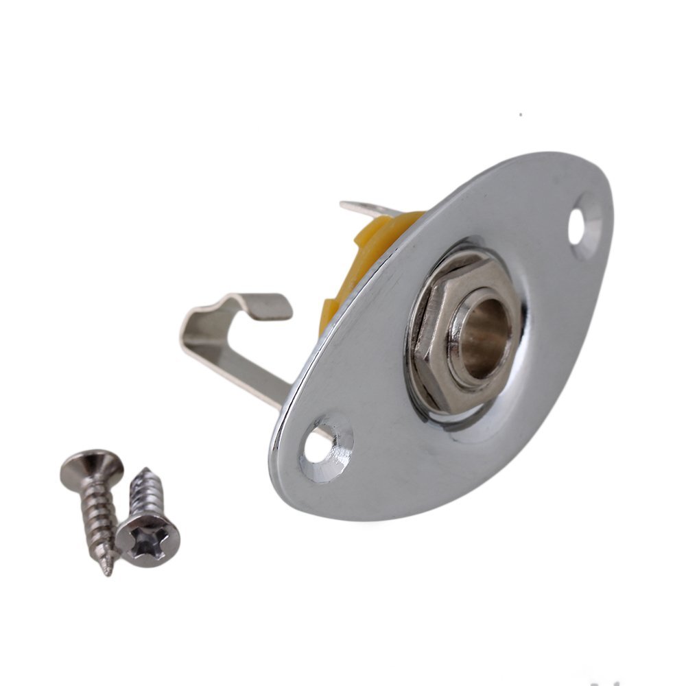 Jack (conector) Cromado para Guitarra Electrica